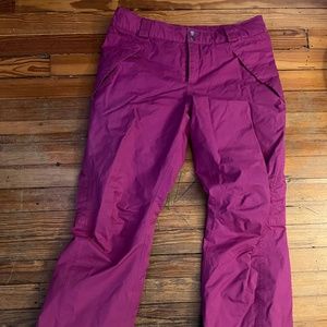 Columbia titanium Omni Tech ski pants fuschia / dark pink Medium wms